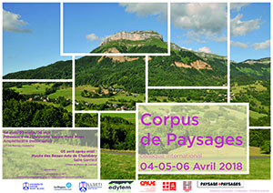 Affiche du colloque "Corpus de paysages"
