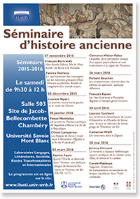 Séminaire d'histoire ancienne 2015-2016