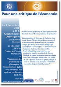 Pour une critique de l'économie